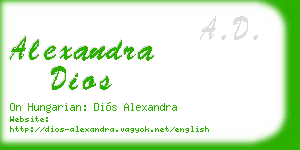 alexandra dios business card