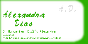 alexandra dios business card
